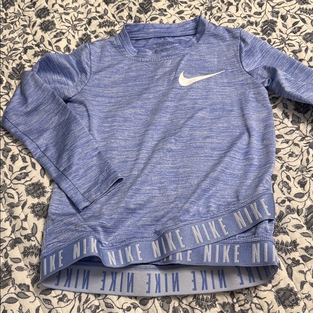 Nike Heathered Blue Crewneck Top- Size XS (3-4 years)